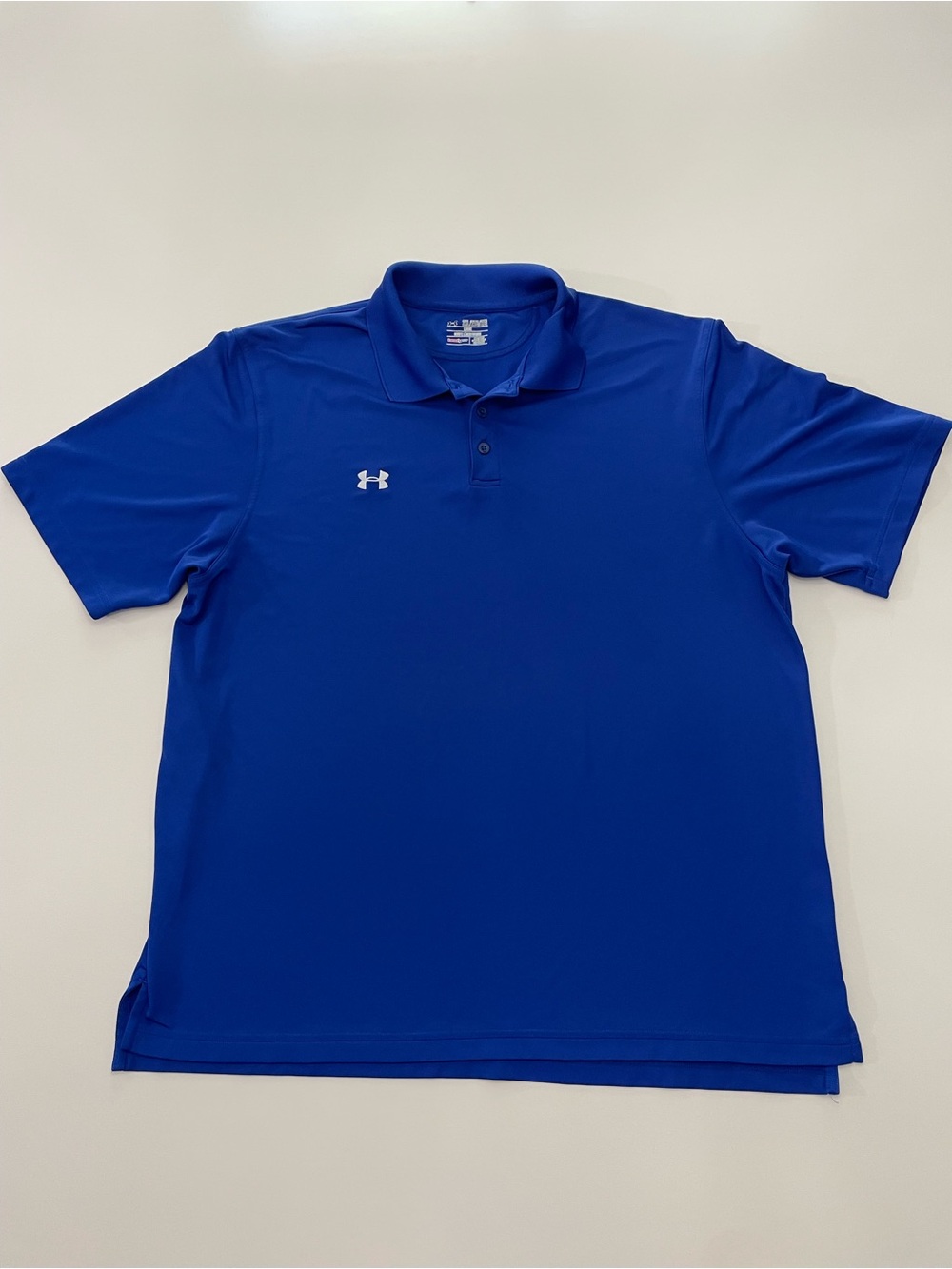Under Armour Short Sleeve Polo Royal Blue Golf Shirt Mens 2XL Casual Office Gorp